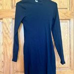 PINK - Victoria's Secret Pink - VS - Ribbed Black Long Sleeve Dress Photo 0