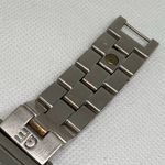 Vtg 80s Geneve Mens Analog Tank Scroll Silver gold Tone quartz 26mm running Photo 6