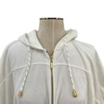 Juicy Couture  French Terry Dress Cover-Up‎ Y2K Hooded Zip Up White Size Small Photo 3