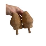 LK Bennett  Tan Suede Kitten Loafers Heels Size US 8 / 38 Photo 6