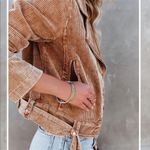 VICI women’s corduroy tan Moto jacket medium nwot Photo 2