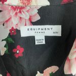 Equipment  Femme Black&Pink Floral Clea Silk Button Front Shirt Dress Sz.M Photo 9