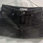 Garage  Denim Micro Skirt in washed black Photo 0