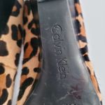 Calvin Klein Saxton Leopard Print Calf Hide Wedge Heels 7.5 Photo 8