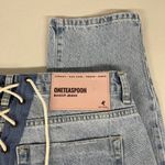 One Teaspoon nwt 27 / 4 Womens Relaxed Fit Laced Bandit Jeans Lace Up Best Blue Photo 9