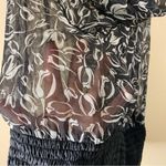 Bebe  Silk Cowl Neck‎ Top Size L Photo 3