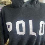 Polo Ralph Lauren Rainbow Stripe Sleeve Logo Hoodie Small RARE Black Photo 5