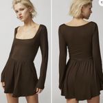 Urban Outfitters Savannah Long Sleeve Knit Romper Brown XL Photo 1