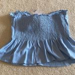 LA Hearts Blue Ruffle Trim Top Photo 2