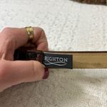 Brighton Women’s Brown Leather Belt with silver lock and embellishment Size 32 Photo 2