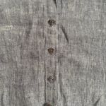 Flax  Women's Taupe Button-Down Shirt Small Relaxed Fit Linen Top Photo 3