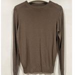 Women’s Minimalist Rayon Nylon Sweater Taupe Large Business Casual Officewear Brown Photo 1