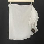 Zaful White Sheer Ruffle Sarong Beach Cover-Up Skirt one size Photo 0