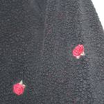 PINK - Victoria's Secret  Black Rose Embroidered Sweater Size Medium Photo 4