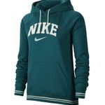 Nike New! Sportswear Old School Varsity Fleece Hoodie Green Size XS Photo 1
