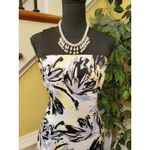 CHAPS Black Blue Yellow Fit & Flare Dress SZ 12 Photo 1