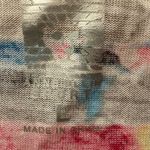 Anne Klein tank top with abstract print scoop neck twisted knot front hem size L Photo 3