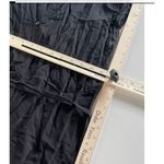 Old Navy Dress Womens Small Black Cap Sleeve Button Up Belted Midi Shirt Utility Photo 6