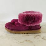 UGG  AUSTRALIA Bougainvillea Suede Classic Mini Fluff Shearling Boots - US 7 Photo 2