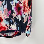 Kate Spade  Blue Red Watercolor Floral Silk Sleeveless V-neck Relaxed Fit Top 4 Photo 5