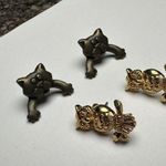 Cat Signed JJ & Avon Owl Stud Pierced Earrings Lot Of 2 Photo 3