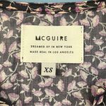 McGuire Denim McGuire Purple Floral Lace Up Gray Cotton Long Sleeve Blouse Photo 3