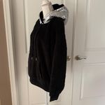 UGG Women's Loyra Sherpa Hoodie Metallic, Black/Silver Photo 5