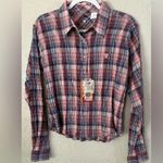 Wrangler  Shirt Twenty X Women’s L Ultra fit Pearl Snap Pink Purple Plaid Western Photo 1