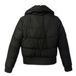 Hollister  Womens Faux Fur Lined Black Puffer Jacket Size XS Cropped Winter Y2K Photo 2