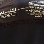 Splendid Studio Navy Ruched Racerback Sports Bra Sz. S Cut Out Back Yoga Sport Photo 4