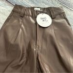 Princess Polly NWT  ORNELLA FAUX LEATHER PANTS BROWN​ Photo 3