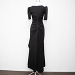 XScape  Ruffle Puff Sleeve Evening Gown Black Size 4 Photo 2
