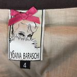 Yoana Baraschi  Brown Pleated Embroidered Knee Length Skirt 4 Photo 4