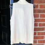 Covington Winter White Cotton Blend Knit Sweater Vest M Photo 6