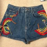 Farm Rio Colorful Birds Denim Short Photo 0