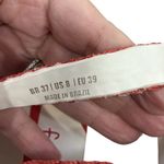 Farm Rio Red White Whipstitch Palm Tree Sandal Shoes Strappy Vegan Boho Beach 8 Photo 6