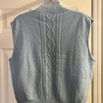Lilihammer Women’s Golf Baby Blue Full Zip Up Cable Knit Sweater Vest Photo 11