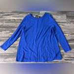 Soft Surroundings  Women's Reserva Sweater‎ Blue pleated Back Wool Blend Size XL Photo 2