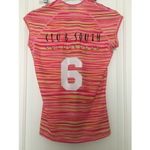 Mizuno Women's Size Unknown Active Pink Striped Shirt CLUB SOUTH VOLLEYBALL 6 Photo 5