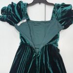 Rachel Parcell  Puff Sleeve Midi Dress green velvet  Size XS Photo 6