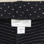 J.Jill Polka Dot Pants Black Ponte Knit Slim Leg Sz Medium Elastic Waist Photo 1