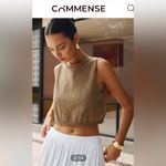Commense Brown Cotton Blend Crop Top Size XS Photo 1