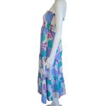 J. Marie Mia Rae Cornflower Blue Multi Floral Strapless Skirt/Dress Size Medium Photo 2