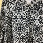 Foxcroft  Floral Gray Black Cardigan Photo 4