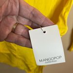 MANGOPOP  Mock Neck Turtle Neck Long Sleeve Yellow Bodysuit  Photo 4