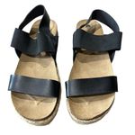 Big Buddha  Sandals Women’s Size 9 Black Jute Platform Open Toe Chunky Shoes Photo 1