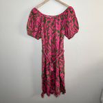 Velvet By Graham & Spencer MADILYN Printed Cotton Gauze Puff Sleeve Midi Dress L Pink Size L Photo 8