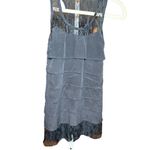 Bailey 44 womens black tiered silk top with lace trim sz S 90s Photo 1