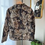 Requirements Vintage Quilted Jacket - Neutral Floral Paisley and Animal‎ Print - Lightweight Photo 4