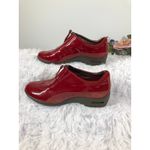 Cole Haan Nike Air Luna waterproof patent leather slip-on shoes zip Front 9B Red Photo 1